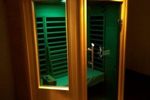 An Infrared Sauna pod at Float Lab Perth