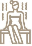 A steam bath icon for Infrared Sauna