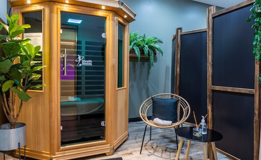 An Infrared Sauna pod at Float Lab Perth